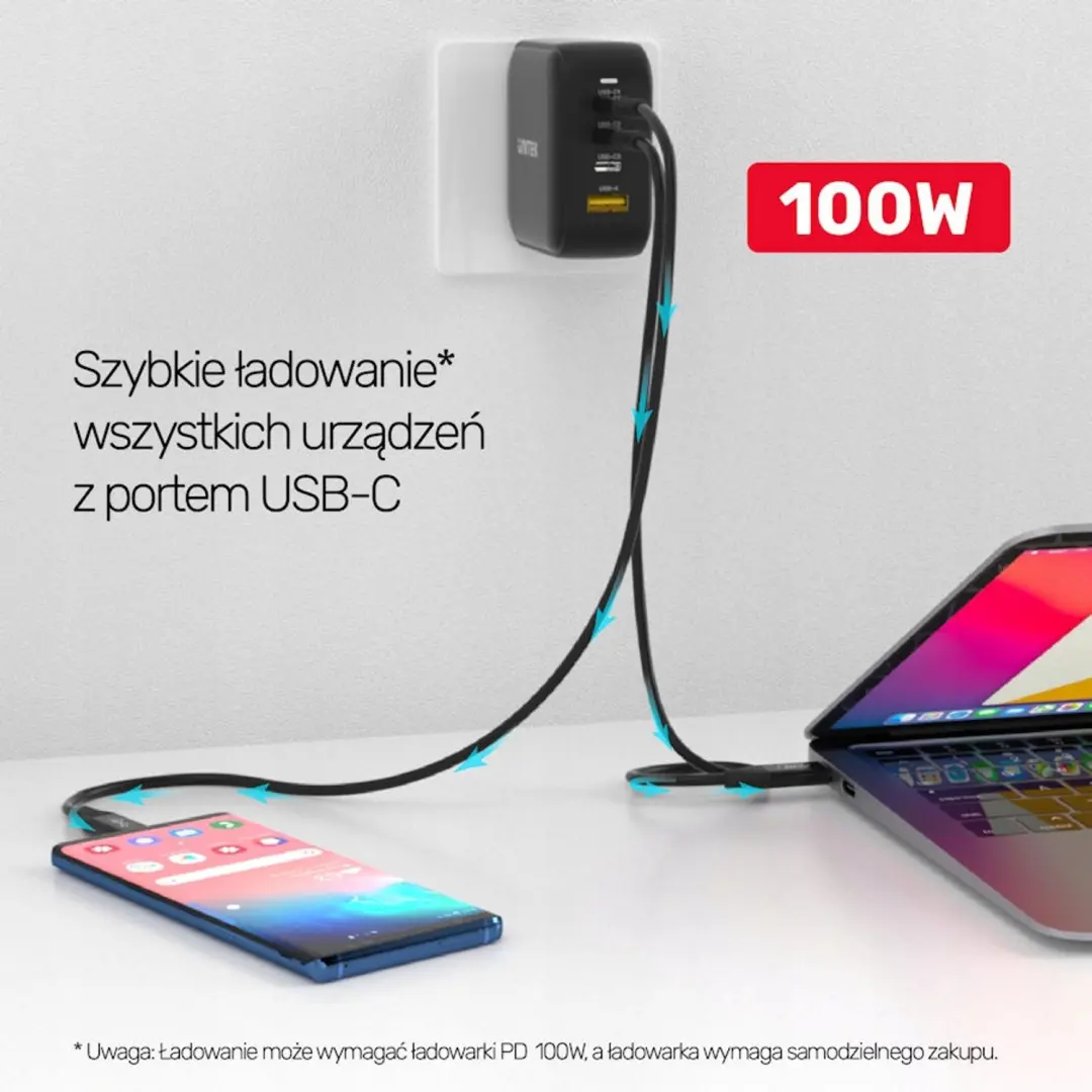 Unitek C14100BK-0.8M USB-C Kabel 100W PD 40Gbps 0.8m - afbeelding 6 van 6
