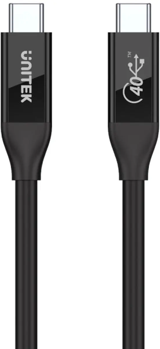 Unitek C14100BK-0.8M USB-C Kabel 100W PD 40Gbps 0.8m - afbeelding 4 van 6