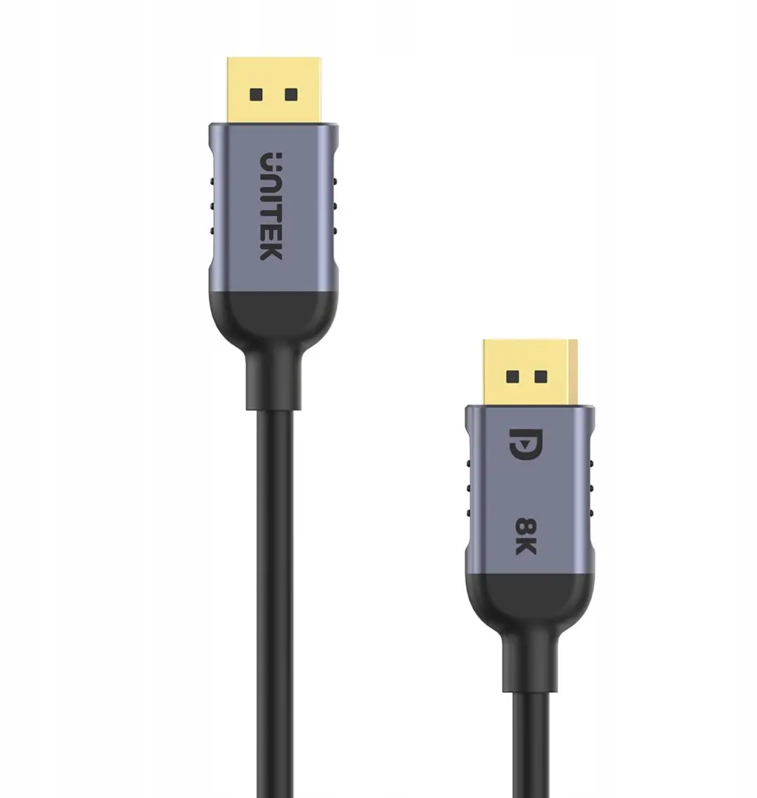 Unitek DisplayPort Kabel 1m - Zwart/Grijs - afbeelding 5 van 6