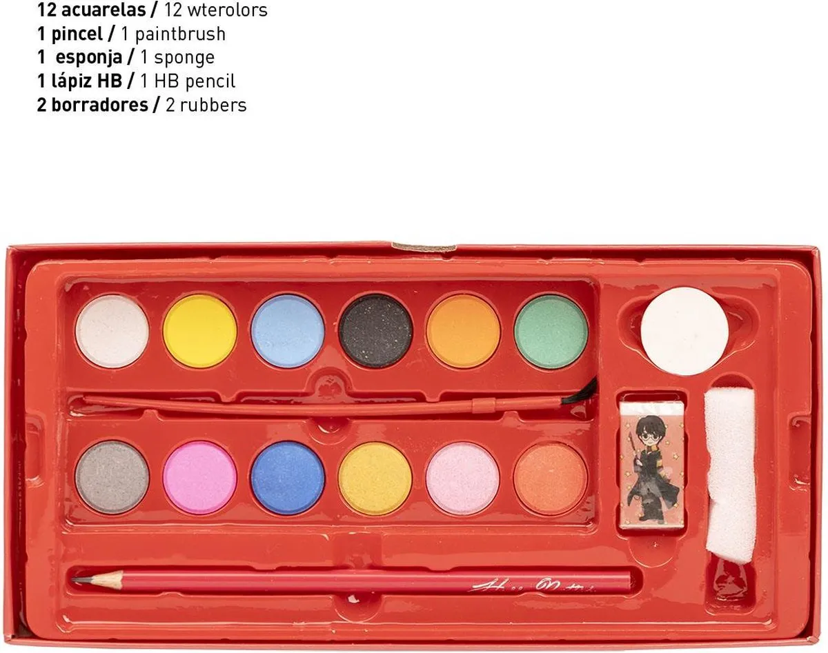 Harry Potter Tekendoos - 44 Stuks - Rood/Rozig