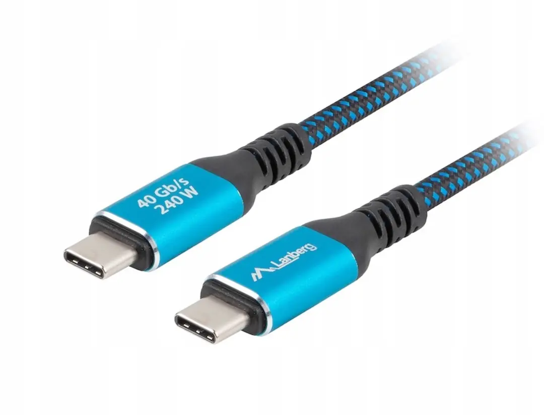 Lanberg USB4 Kabel CA-CMCM-45CU-0015-BK 40Gbps 240W