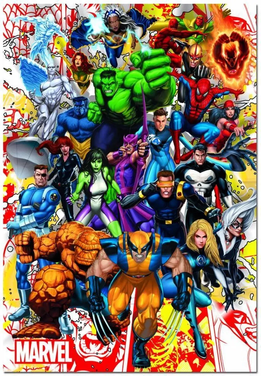 Marvel Superhelden Puzzel