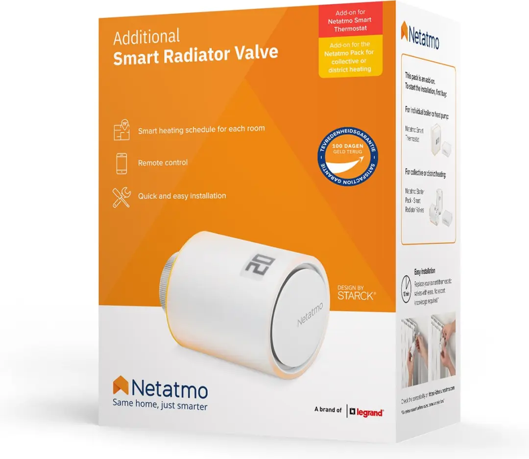 Netatmo NBU-NAV-EU Radiatorknoppen - 3 Stuks - Wit - afbeelding 6 van 6