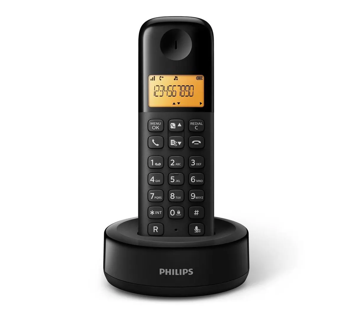 Philips D1601B/01 Draadloze DECT-telefoon - Zwart