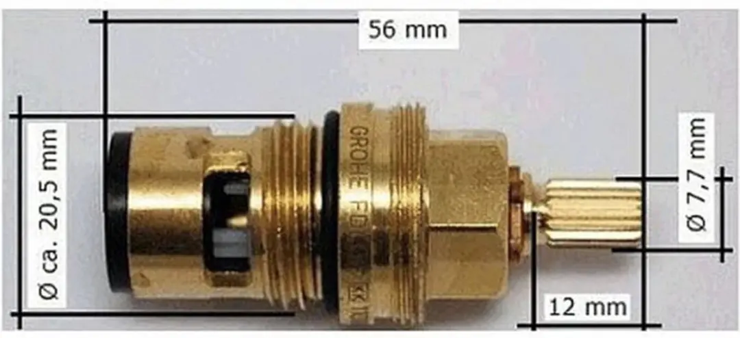 GROHE Grohtherm 1000 Keramisch Bovendeel 1/2" Rechtssluitend - afbeelding 4 van 5