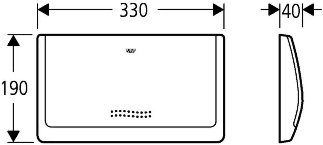 GROHE Bedieningsplaat 37053000 Chroom - afbeelding 2 van 2