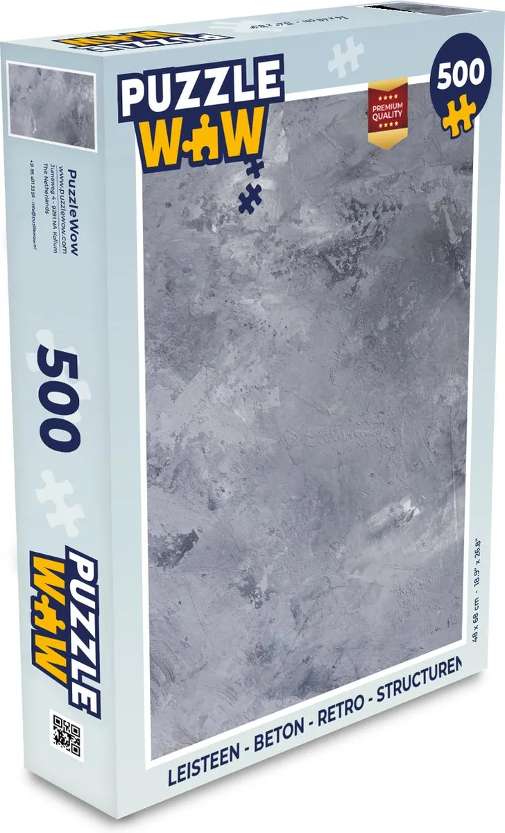 PuzzleWow Leisteen Betonprint Legpuzzel 500 Stuks
