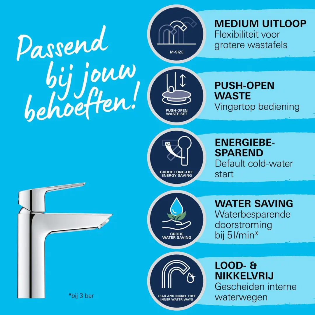 Grohe Start 23746002 Wastafelkraan - Chroom - afbeelding 6 van 6