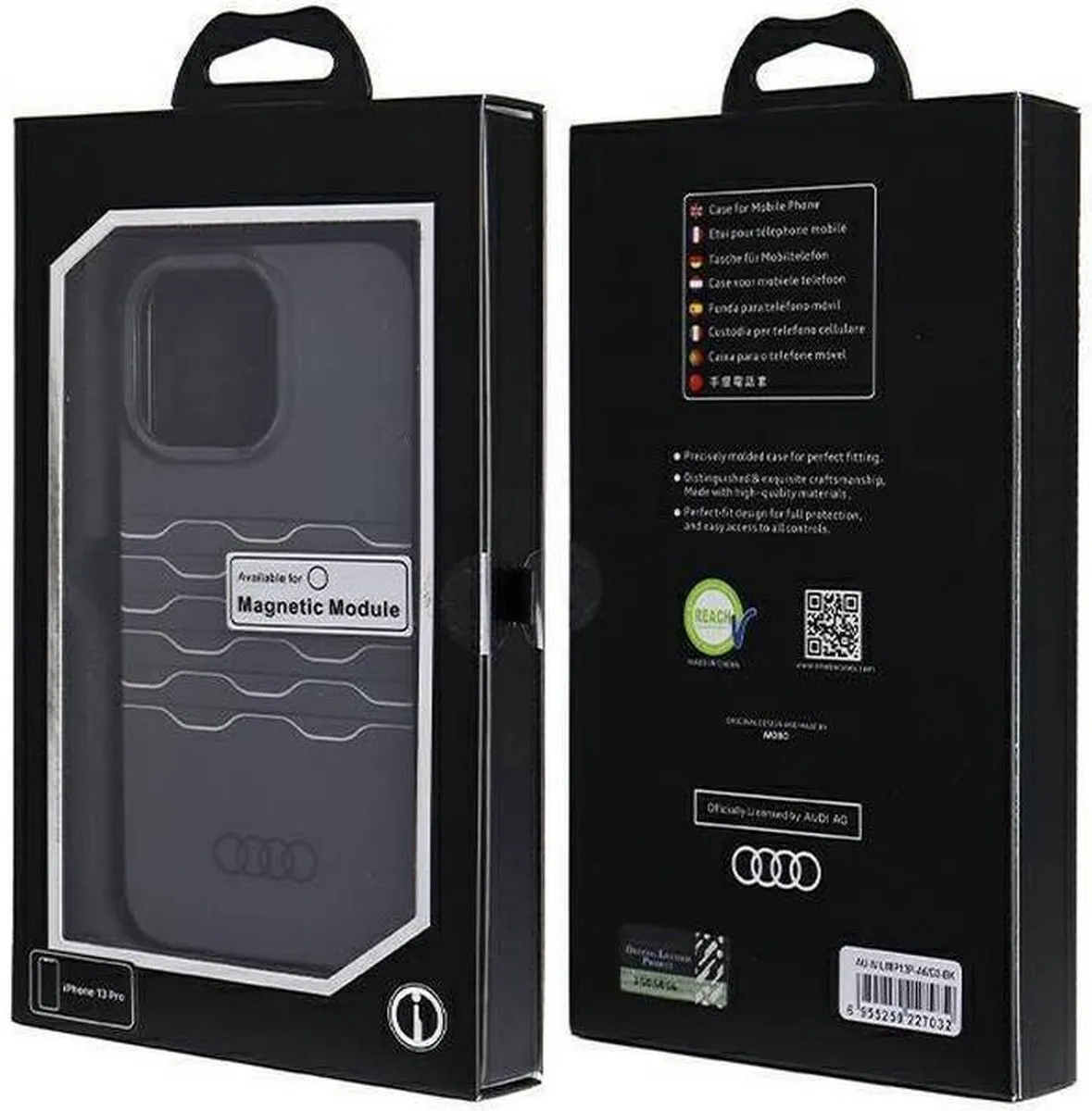 Audi IML Grille Pattern Back Case MagSafe - iPhone 13 Pro - Zwart - afbeelding 4 van 6