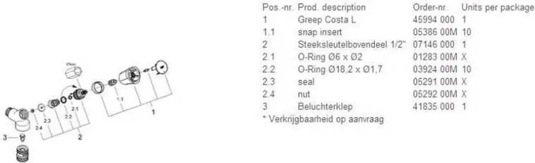 GROHE Costa-L Wasmachinekraan 1/2" - Chroom - afbeelding 6 van 6