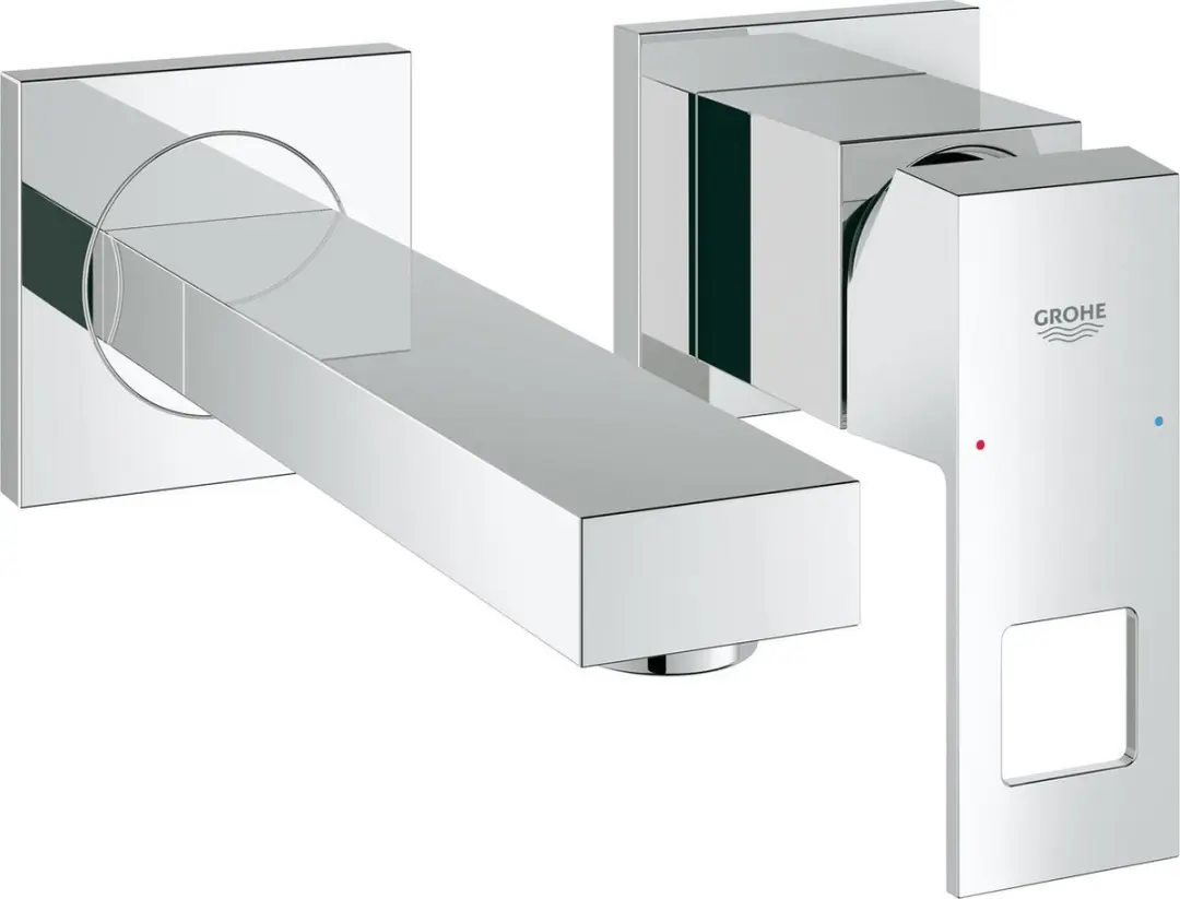 GROHE Eurocube Wandgemonteerde Inbouw Wastafelkraan - Korte uitloop - Exclusief inbouwdeel - Chroom