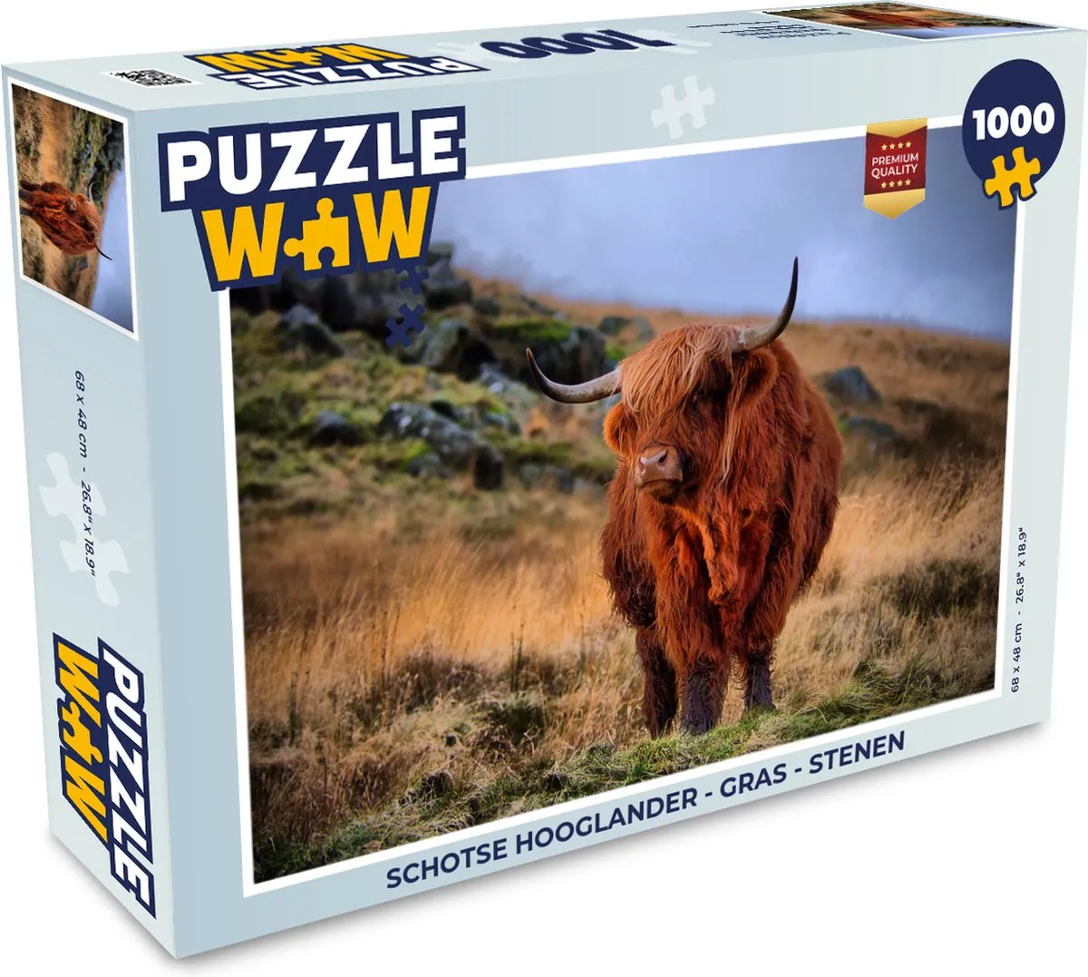 PuzzleWow Schotse Hooglander Legpuzzel 1000 Stuks