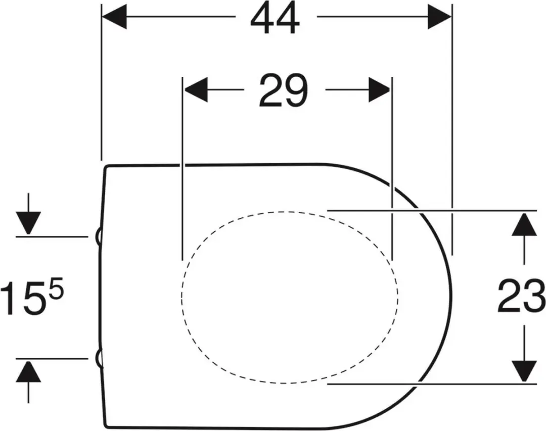 Geberit Renova Plan WC-deksel - Wit - afbeelding 3 van 5