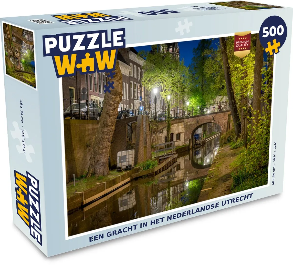 PuzzleWow Gracht Utrecht Planten Legpuzzel 500 Stuks - Multicolor