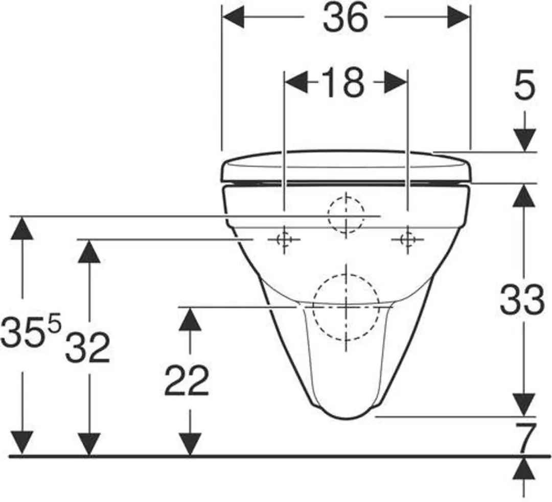 Geberit 280 Basic hangtoilet