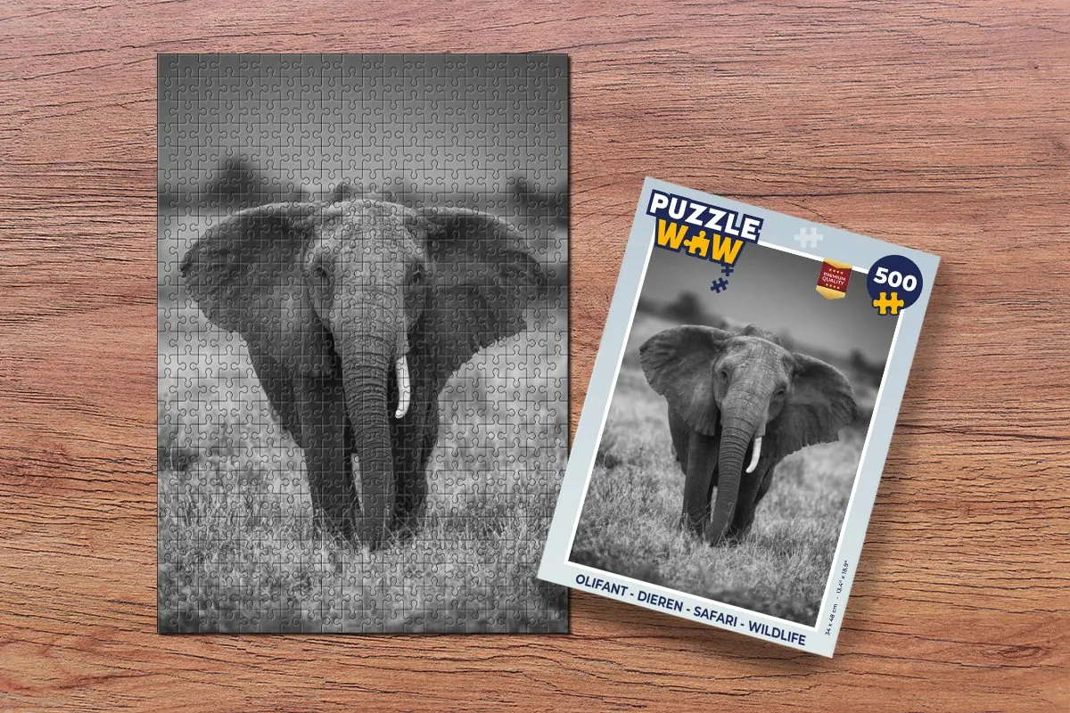PuzzleWow Safari Wildlife Legpuzzel 500 Stuks - Multicolor