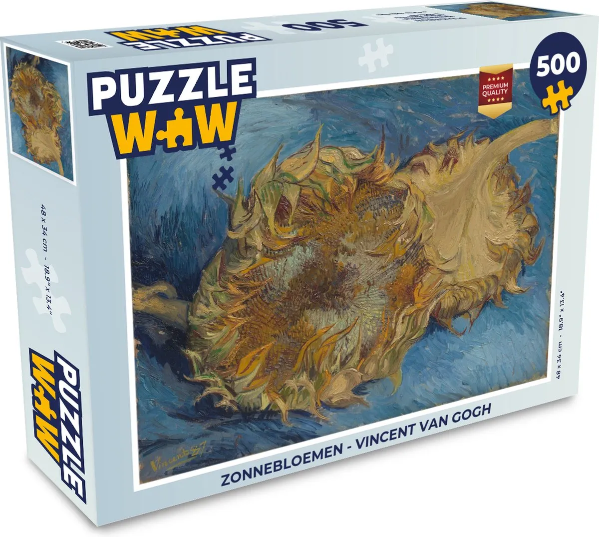 PuzzleWow Vincent van Gogh Zonnebloemen Legpuzzel 500 Stuks - Multicolor