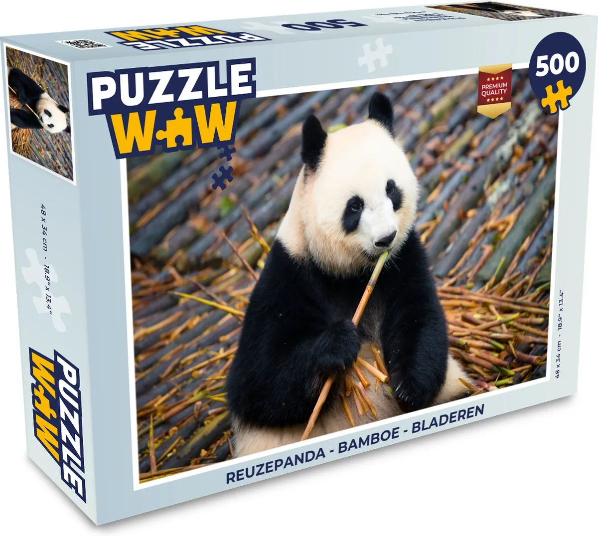 PuzzleWow Reuzepanda Legpuzzel 500 Stuks