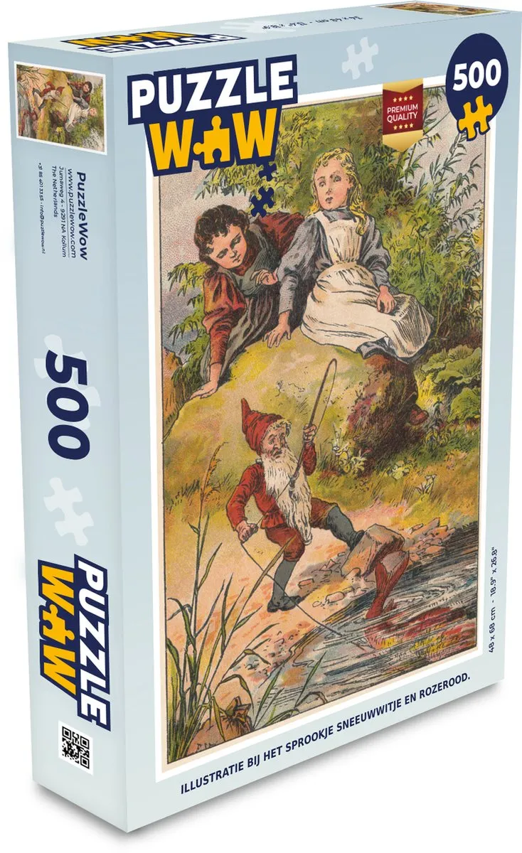PuzzleWow Legpuzzel Kabouter Multicolor 500 Stuks