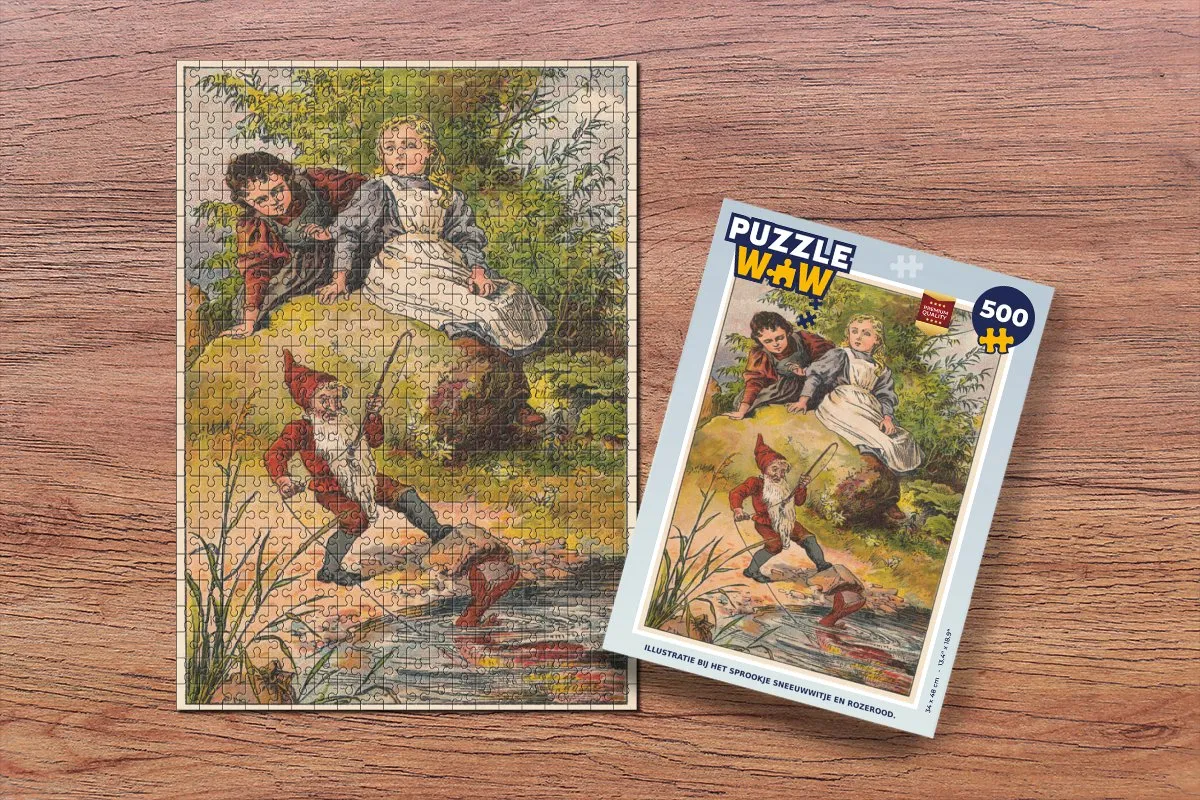 PuzzleWow Legpuzzel Kabouter Multicolor 500 Stuks