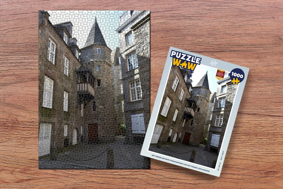 PuzzleWow Carcassonne Legpuzzel 1000 Stuks - Multicolor