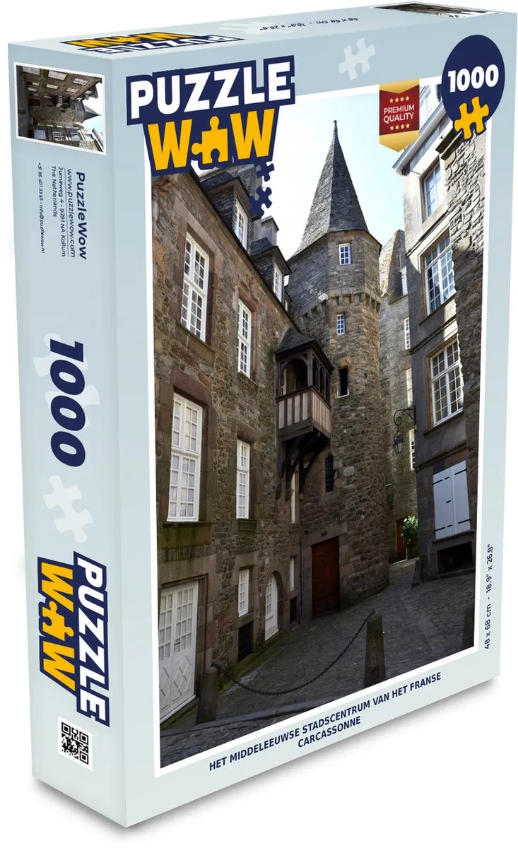 PuzzleWow Carcassonne Legpuzzel 1000 Stuks