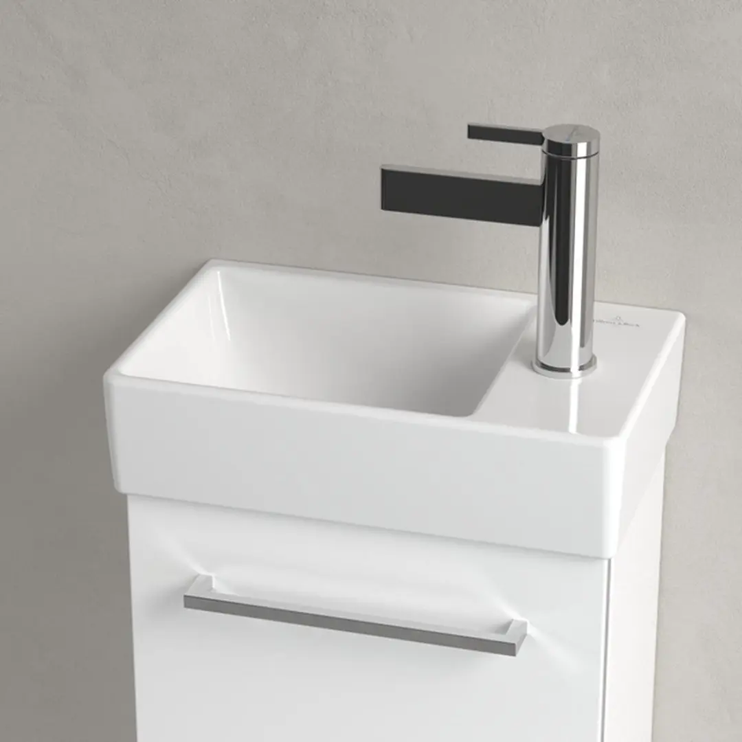 Villeroy & Boch Avento Fontein 1 Kraangat Rechts 36x22cm - Wit - afbeelding 6 van 6