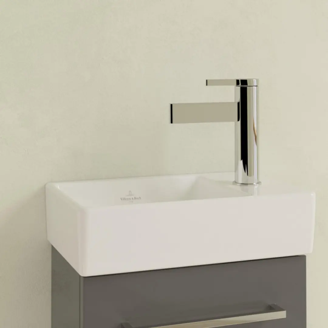 Villeroy & Boch Avento Fontein 1 Kraangat Rechts 36x22cm - Wit - afbeelding 3 van 6