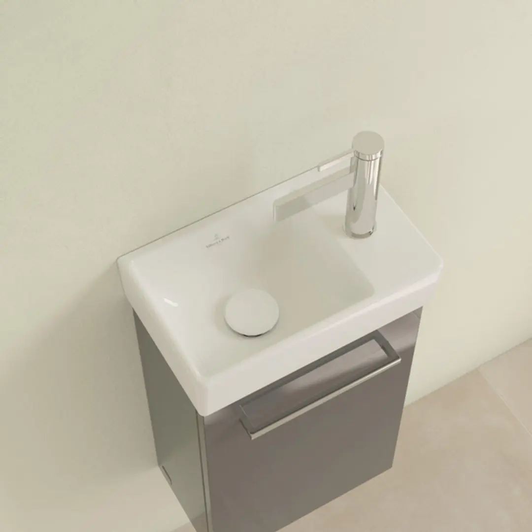 Villeroy & Boch Avento Fontein 1 Kraangat Rechts 36x22cm - Wit - afbeelding 5 van 6