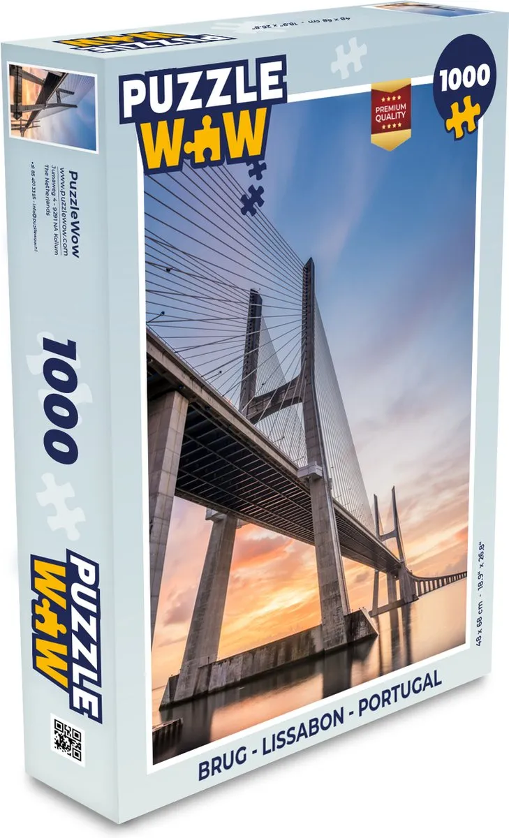 PuzzleWow Lissabon Legpuzzel 1000 Stuks