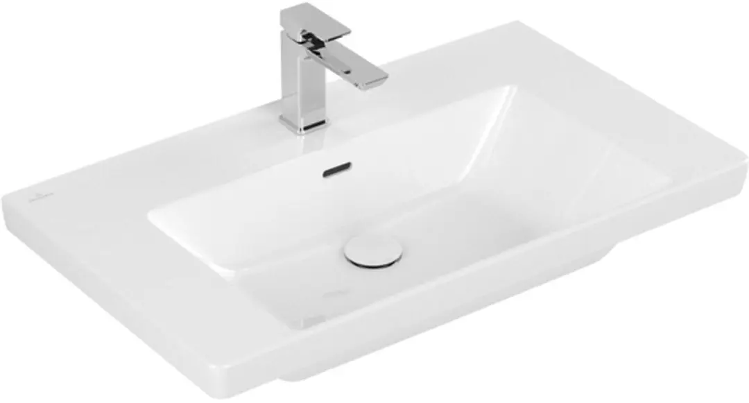 Villeroy & Boch Subway 3.0 Meubelwastafel 80x47cm Wit - afbeelding 2 van 6