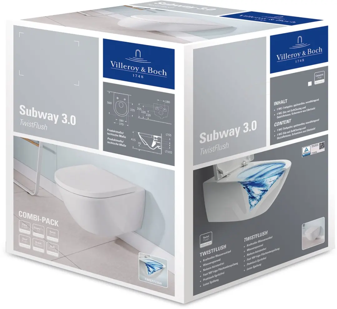 Villeroy & Boch Subway 3.0 Wandcloset TwistFlush