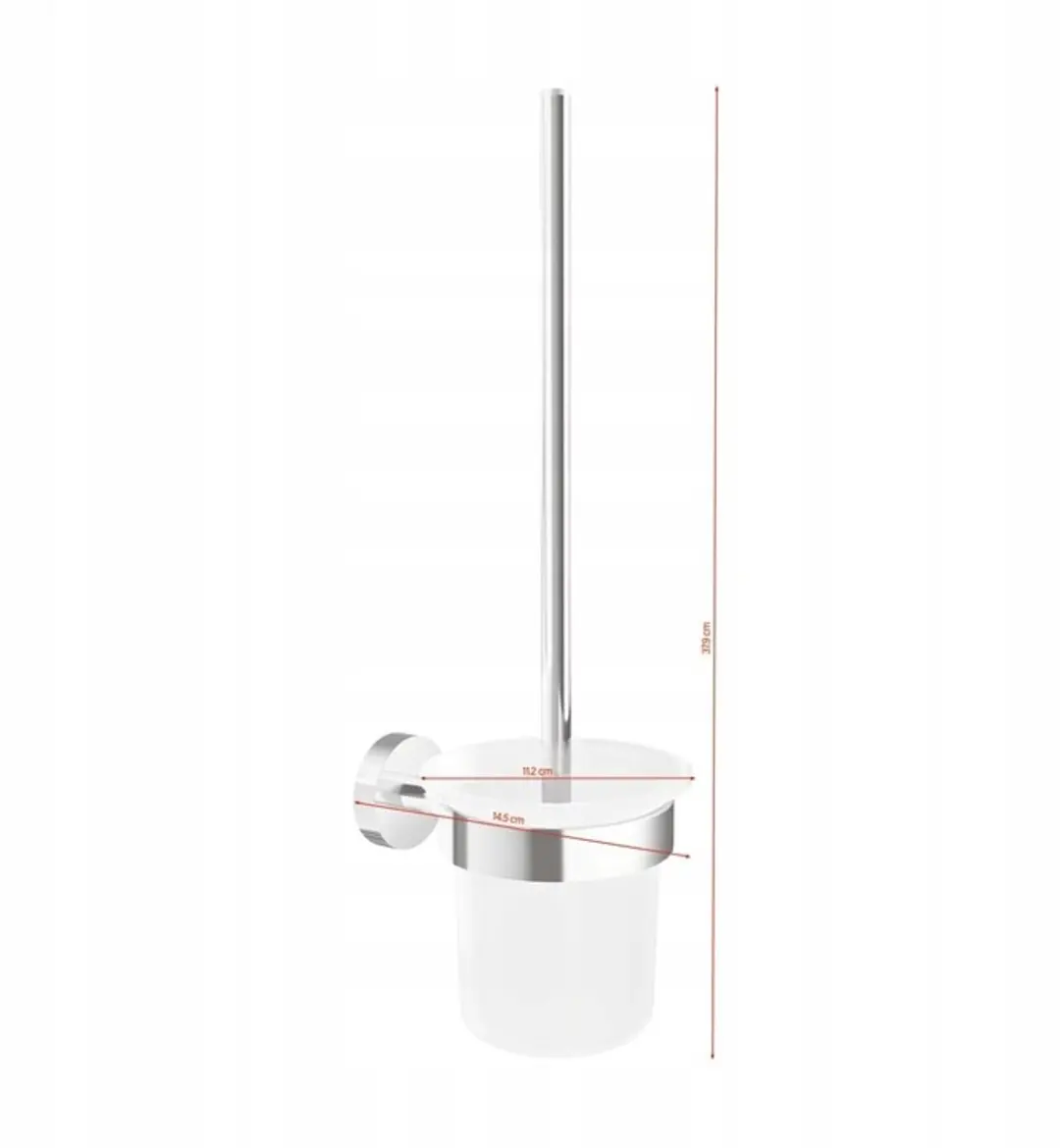 Tesa Smooz Toiletset - Satijn Glas/Chroom RVS - afbeelding 2 van 6