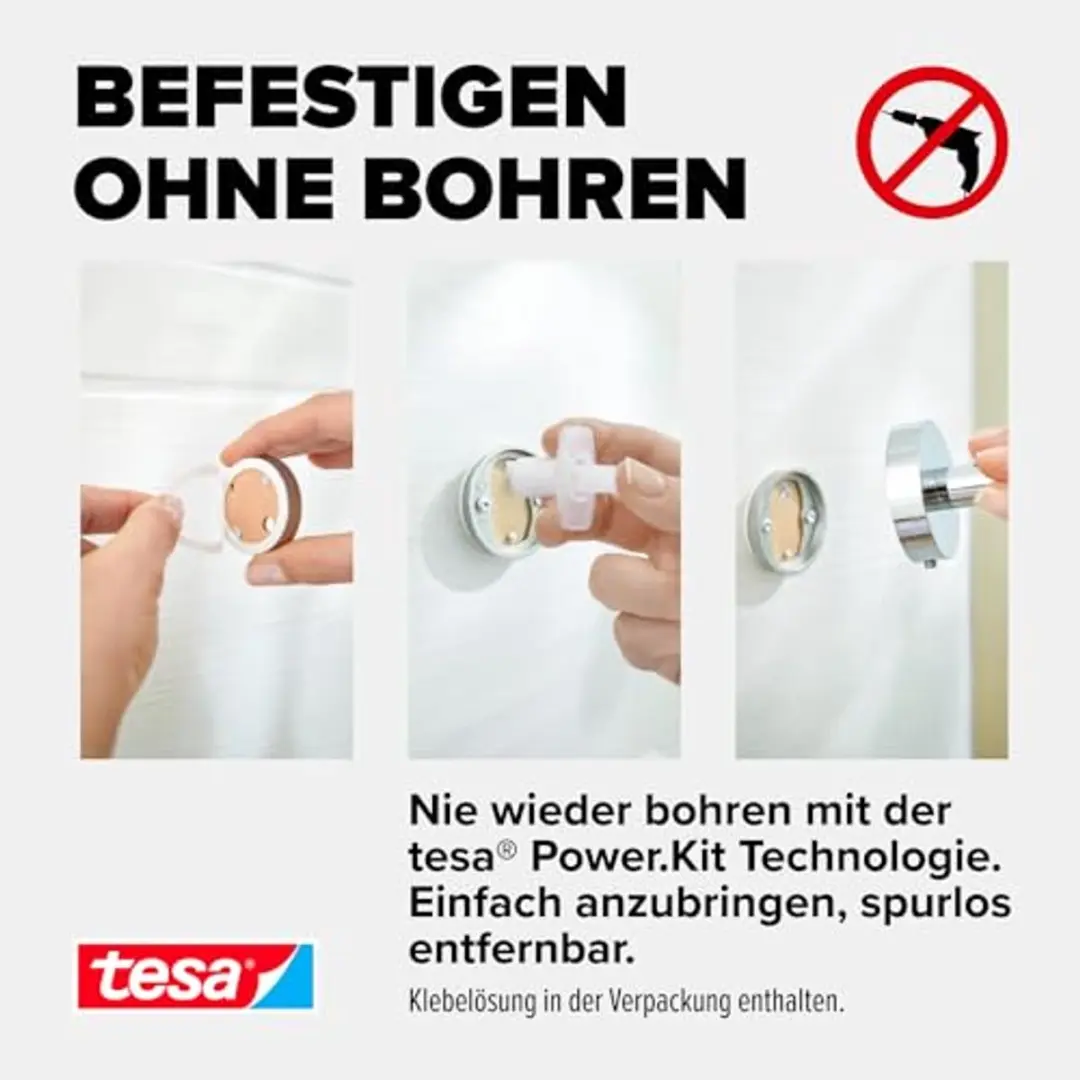 Tesa Smooz Toiletset - Satijn Glas/Chroom RVS - afbeelding 6 van 6