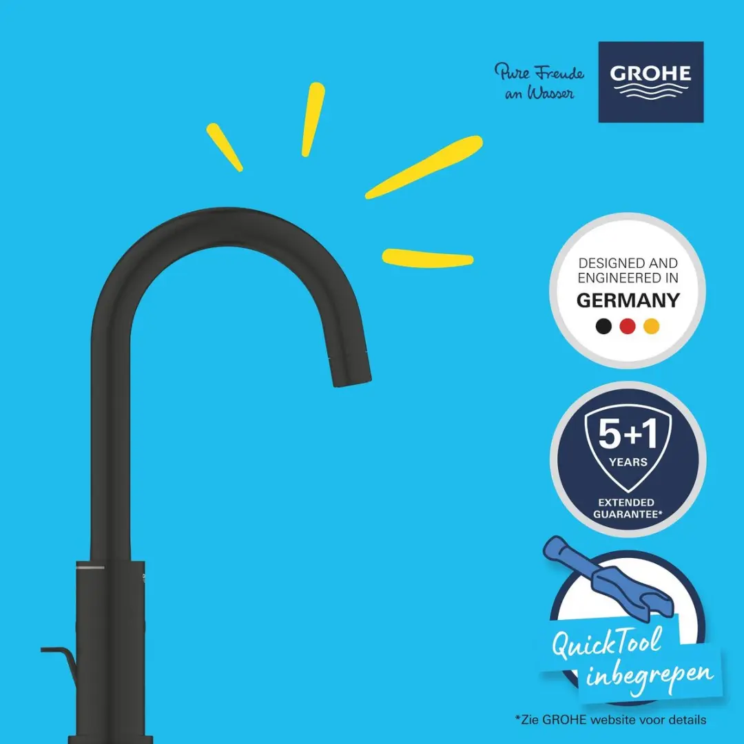 GROHE QuickFix Start 242032432 Wastafelmengkraan - Matte Black - afbeelding 6 van 6