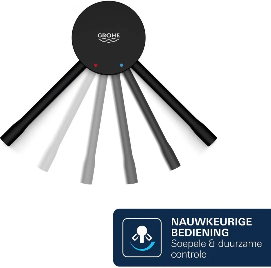 GROHE Essence M-Size Wastafelmengkraan Matte Black - afbeelding 5 van 6