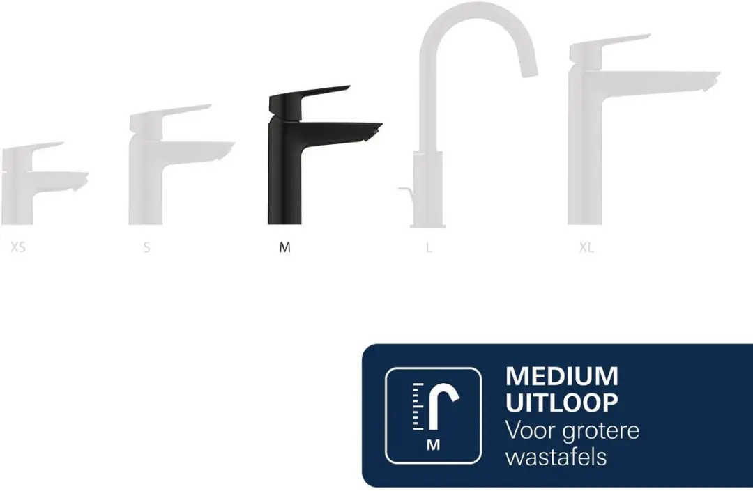 GROHE Essence M-Size Wastafelmengkraan Matte Black - afbeelding 4 van 6