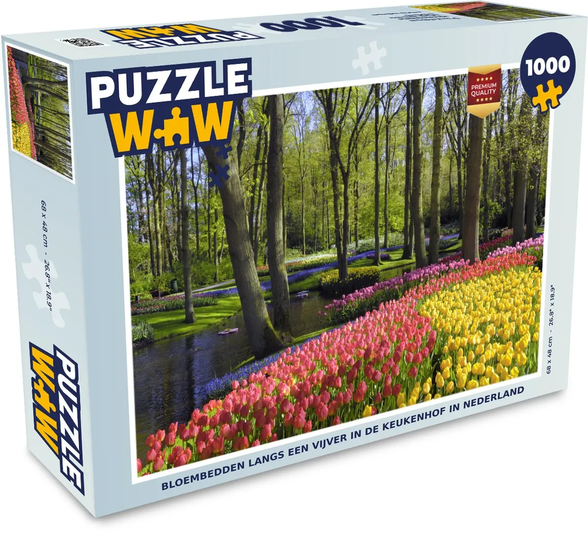PuzzleWow Legpuzzel Bloembedden Keukenhof 1000 Stuks