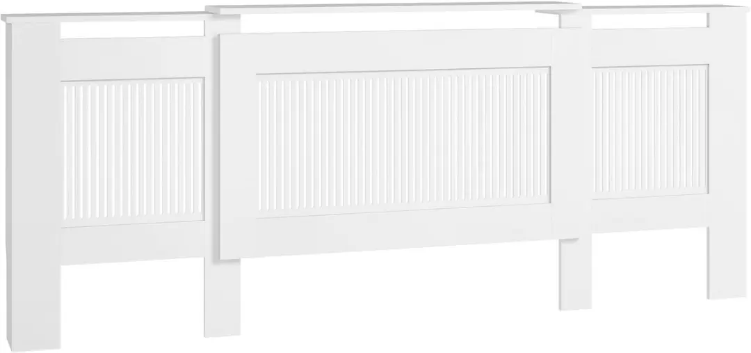HOMCOM-Heizkörperverkleidung-Spanplatte, MDF-201L x 19B x 81,5H cm-Weiß