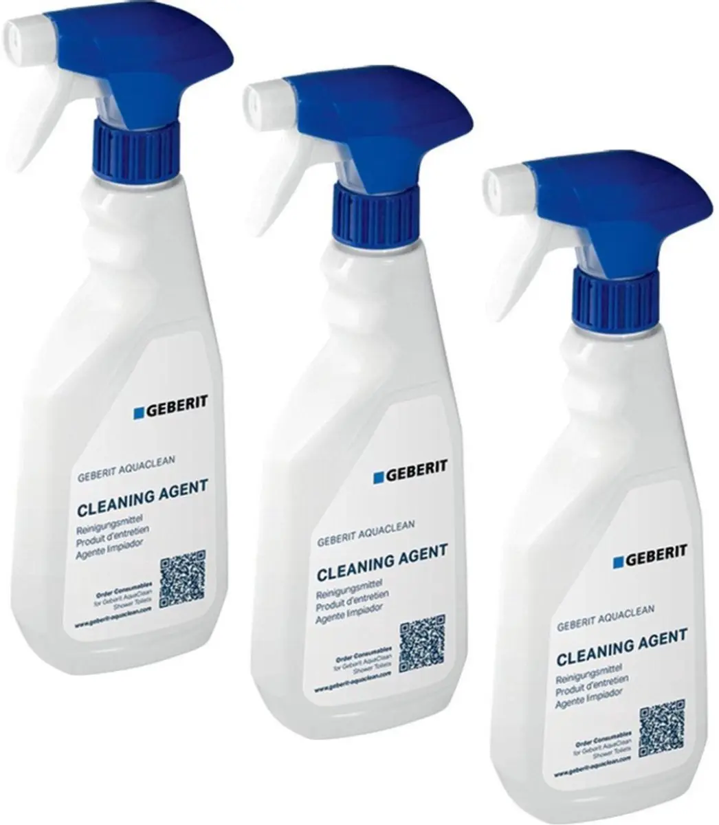 3x Geberit Aquaclean Toilet & Sanitair reiniger