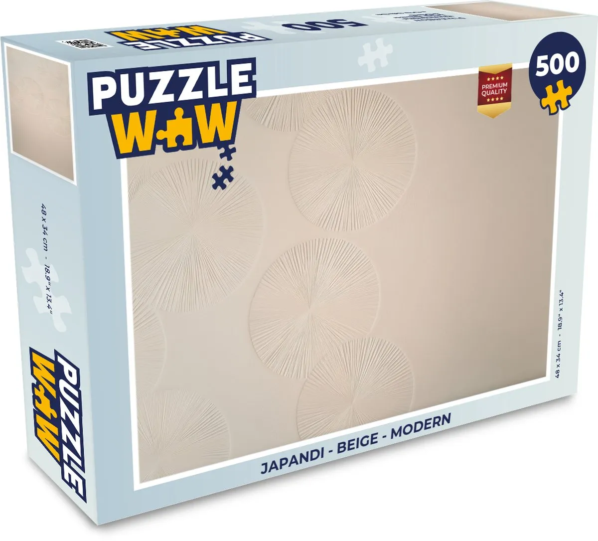 PuzzleWow Japandi Legpuzzel 500 Stuks - Beige