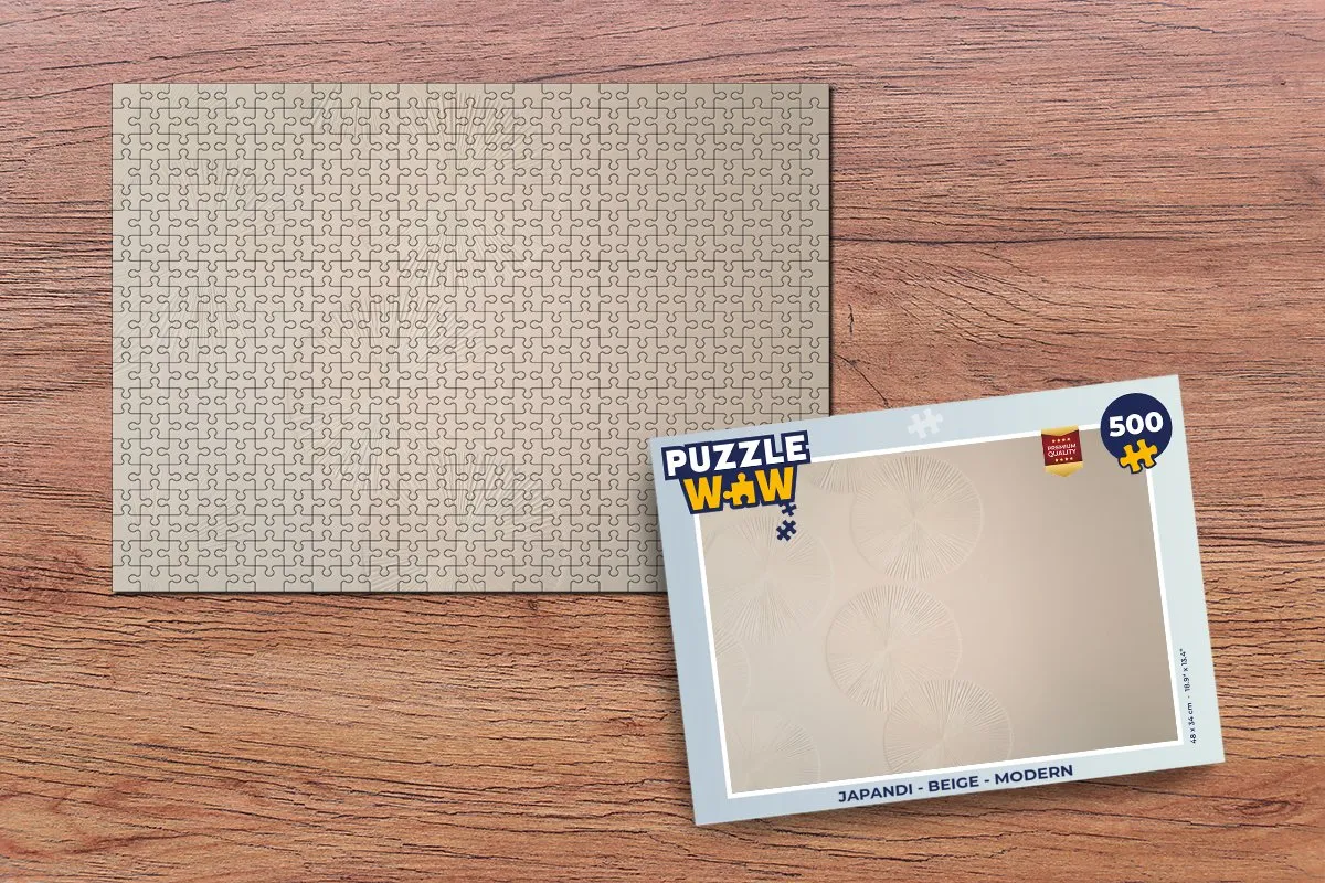 PuzzleWow Japandi Legpuzzel 500 Stuks - Beige