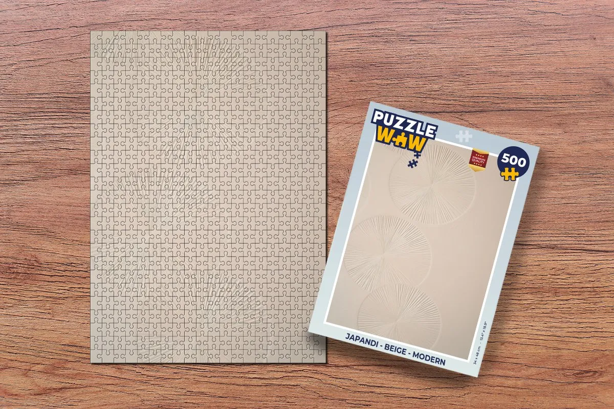 PuzzleWow Japandi Legpuzzel 500 Stuks - Beige