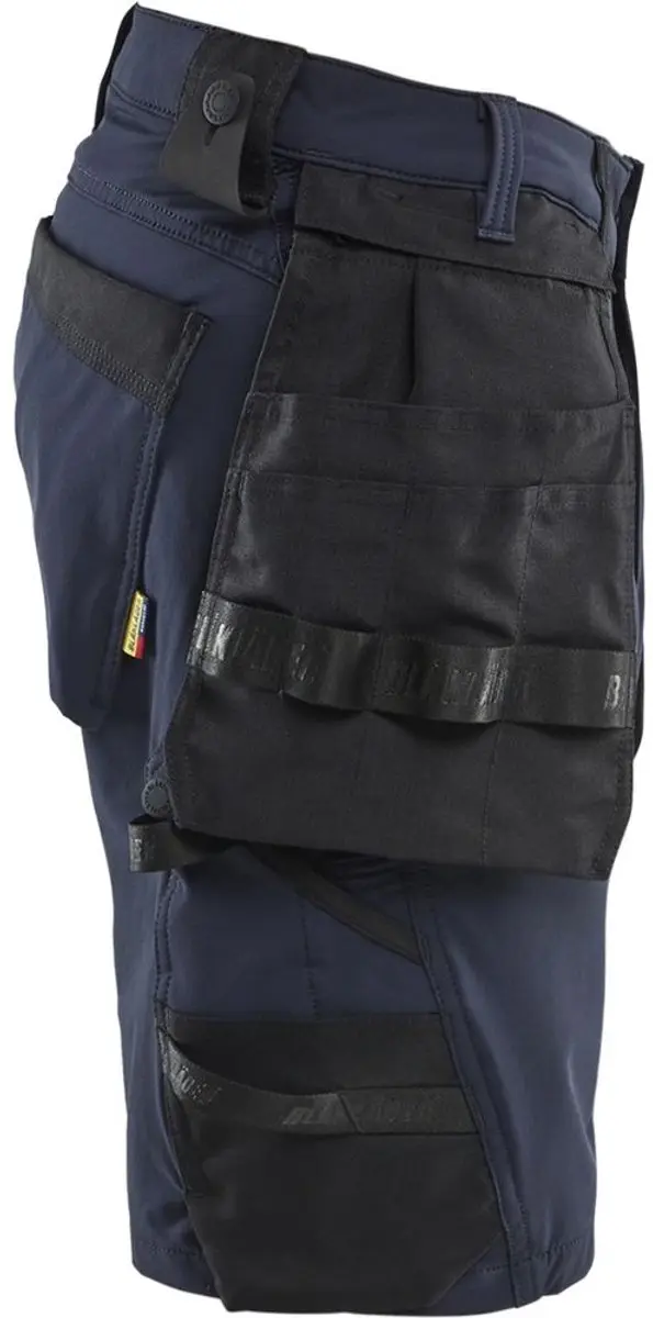 Blåkläder 1702 Korte Werkbroek Stretch - Marineblauw/Zwart - afbeelding 3 van 3