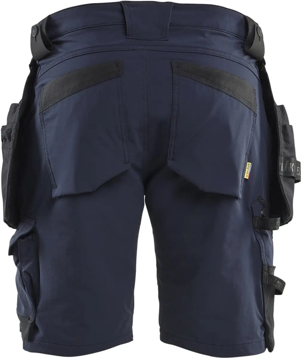 Blåkläder 1702 Korte Werkbroek Stretch - Marineblauw/Zwart - afbeelding 2 van 3
