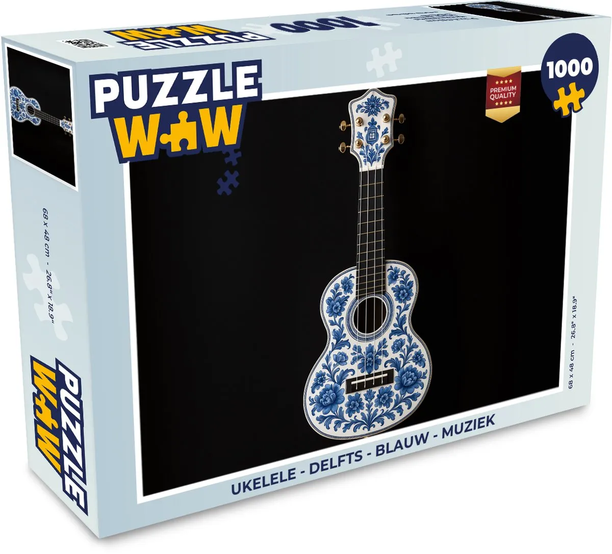 PuzzleWow Ukelele Puzzel 1000 Stuks - Blauw