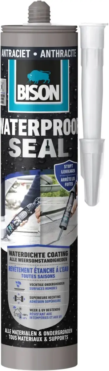 Bison Waterproof Seal Antraciet 290ml
