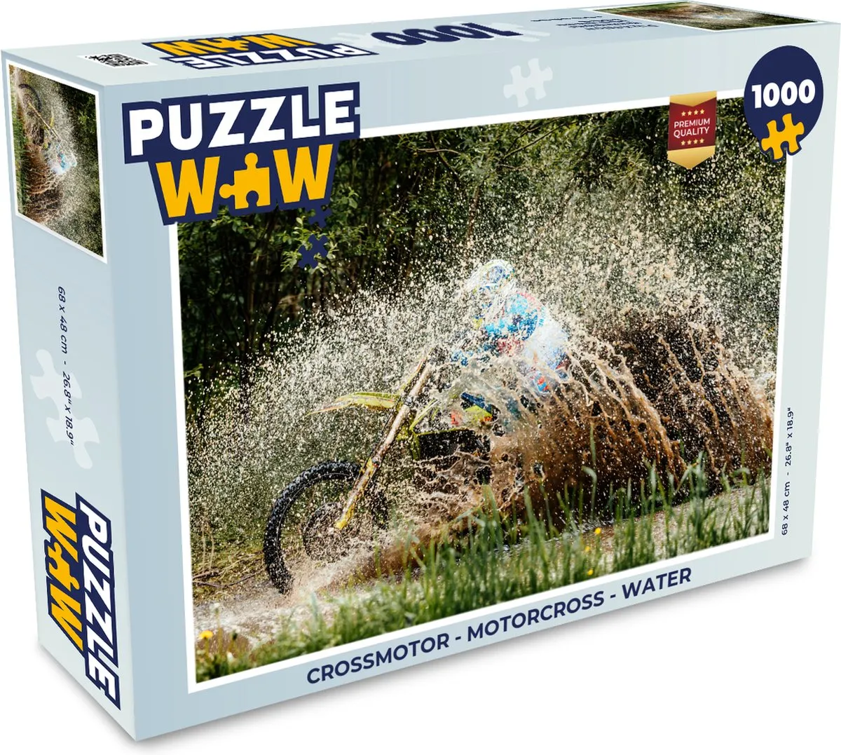 PuzzleWow Crossmotor Legpuzzel 1000 Stuks