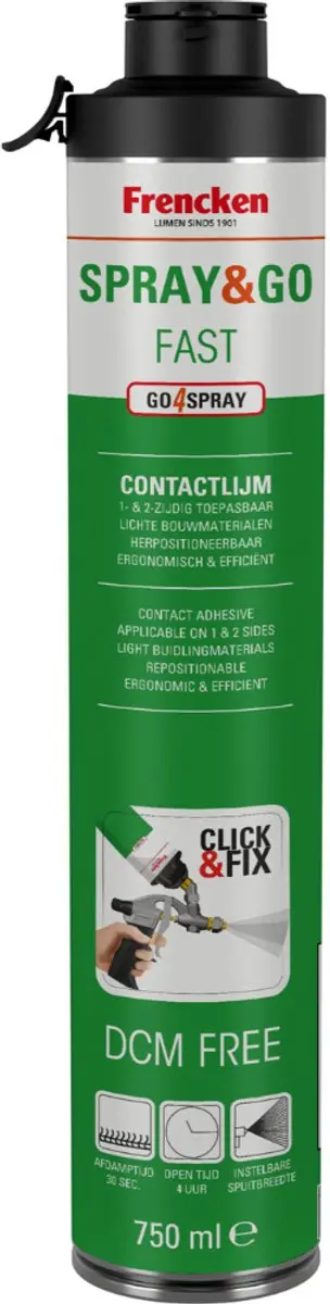 Frencken Click Fix Spray and Go CF1534 contactlijmspray
