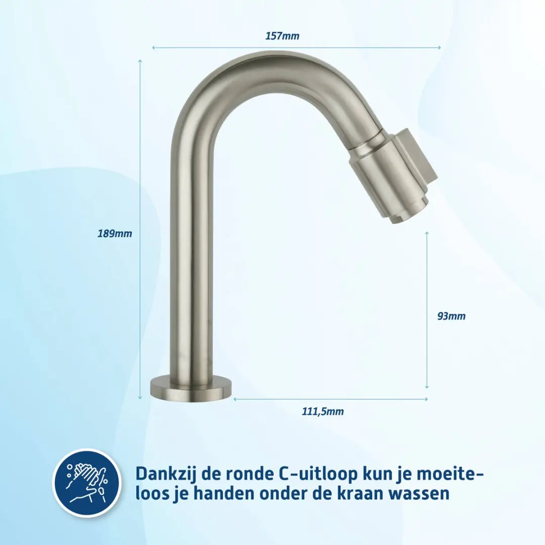 Saqu Essential 2.0 Fonteinkraan 31201740 - RVS-look - afbeelding 2 van 6